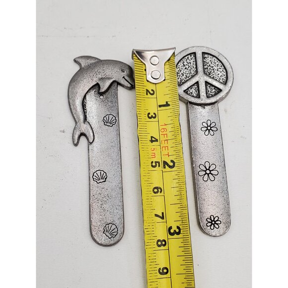 Peace Bookmark - dolphin BookMark - Peace Symbol Bookmark Handmade Metal - Picture 7 of 10
